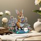 thumbnail image 1 of Decoraciones de Pascua, adornos de Pascua, regalos de Pascua, conejos de Pascua, flores, decoración plana 2D, decoración de escritorio para el hogar, una estantería, 1 of 4