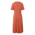 thumbnail image 5 of Ruyang Women Short Sleeve Maxi Dress Wrap V Neck Casual Long Dresses Spring Summer Flowy Beach Sun Dress With Pockets V Neck Wrap Dress for Women, 5 of 5