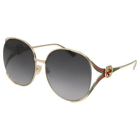 Gucci Grey Gradient Round Ladies Sunglasses