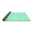 thumbnail image 2 of Ahgly Company Indoor Round Oriental Turquoise Blue Traditional Area Rugs, 5' Round, 2 of 4