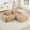 Camel, variant on 80" Corduroy Comfy Loveseat, 2 Seater Couch with Curved Armrests, Loveseat Sofa Couch with Non-slip Base for Living Room, Camel