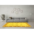 thumbnail image 3 of Ahgly Company Indoor Round Oriental Yellow Traditional Area Rugs, 7' Round, 3 of 4