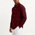 thumbnail image 3 of Men's Long Sleeve Tee Shirts Summer Collar Thin Style Solid Color Button Shirt with Pocket Casual Stylish Loose Lightweight Work Shirt, 3 of 6