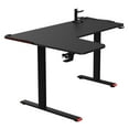 thumbnail image 4 of Highmore Faze 42"W L-Frame Fixed LED Gaming Desk, Black, 4 of 12