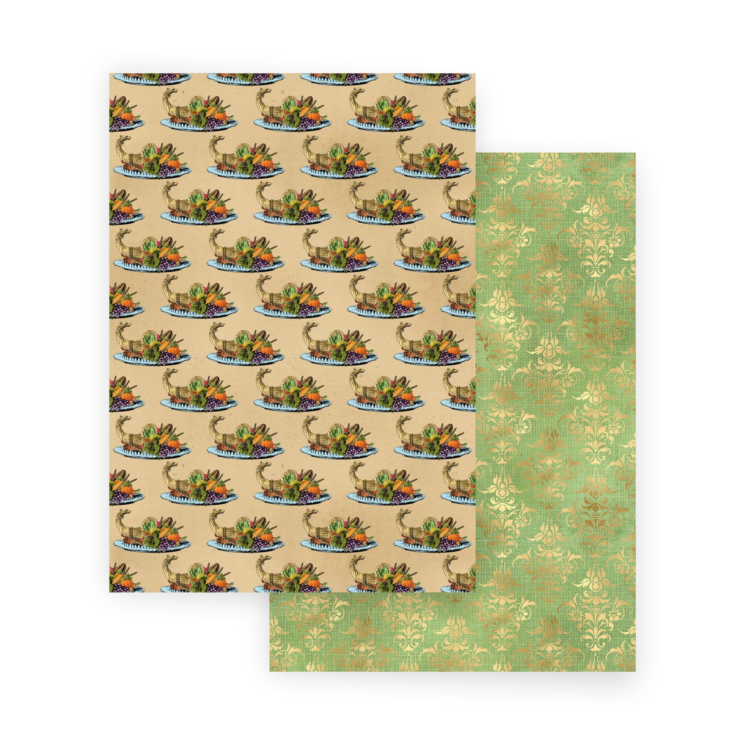 Scrapbooking Paper VINTAGE THANKSGIVING 10 Double Sided Sheets 8.25 x 11.75, Craft Paper, Decoupage Paper, Decorative Paper, Vintage Paper