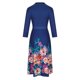 thumbnail image 5 of Vestido de mujer con estampado de solapa, manga tres cuartos, cintura alta, lazo, cinturón, vestido Pompotops  hdfakjf9413, 5 of 8