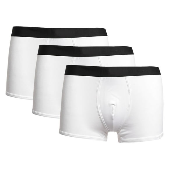 FhsagQ Underwear Mens Underwear Boxers Briefs Cotton White Mens Mid Rise Underwear Combination Milk Silk Breathable Boxer Shorts Swimming Trunks Men's Underwear Boxers Brief Mesh White XXXL
