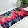 thumbnail image 2 of ONETECH Flamingos Palm Trees Abstract Brush Strokes Square Floor Mat Indoor Outdoor Front Door Mat Outdoor Entrance for Home Entrance Outside Entry 19.68*47.24 in, 2 of 6