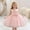 Pink, variant on Little Girls 0-5Y Sleeveless A-Line Sequin Tulle Dress, Flower Decorated Princess Gown for Wedding Ceremony, Pageants & Evening Shows White 2 Years