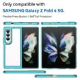 thumbnail image 2 of SaniMore for Samsung Galaxy Z Fold 4 Lightweight Transparent Case, Rugged Clear PC Back & TPU Bumper [Not Yellowing Technology] Heavy Duty Full Body Protective Case for Samsung Z Fold 4, Skyblue, 2 of 9