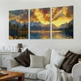 thumbnail image 2 of JRXY Sunset Mountain Wall Art Grand Teton National Park Landscape Canvas Decor Sunflower Prints Nature River Scenery Home Decoration 3 Pieces 12x16x3pcs, 2 of 4