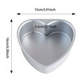 thumbnail image 2 of Clearance Under 5$ Dienrx Cake Mould, Ludlz 6 Inch Aluminum Heart Shaped Cake Pan Set Diy Baking Tool with Removable Bottom, Heart Cake Mould, Dessert Molds, 2 of 3