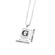 thumbnail image 2 of Collar de 26 letras huecas, collar de acero de titanio con letras huecas, ropa para hombres y mujeres, accesorios de acero inoxidable., 2 of 4