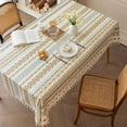thumbnail image 3 of Nvzi Tablecloth, Cotton and Linen, No-wash Fabric, Ethnic Style, Rectangular Tassel, Dining Homestay, Tablecloth 55*78inch（Flower）, 3 of 3