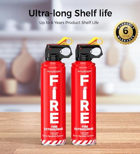 2-Pack Fire Extinguisher for Home, Kitchen, Car, and Grill with Mounting Bracket– Extinguishing Spray, Compact A, B, C, K – Eco-Friendly, Prevents Reignition.$$Tools & Hardware Other