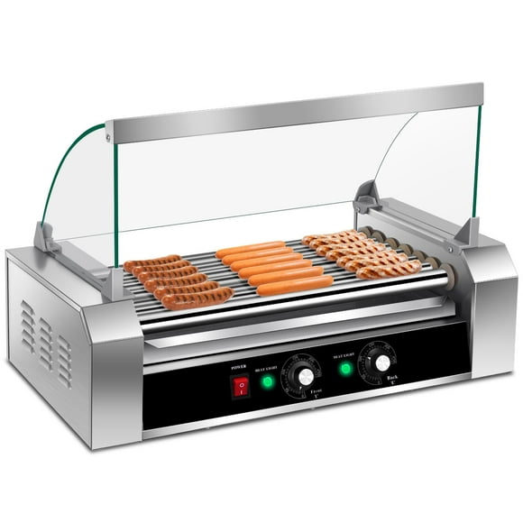 Giantex Hot Dog Roller Machine, 7 Non-Stick Rollers 18 Hot Dog Sausage Grill Cooker Machine, Commercial Household Hot Dog Rotisserie