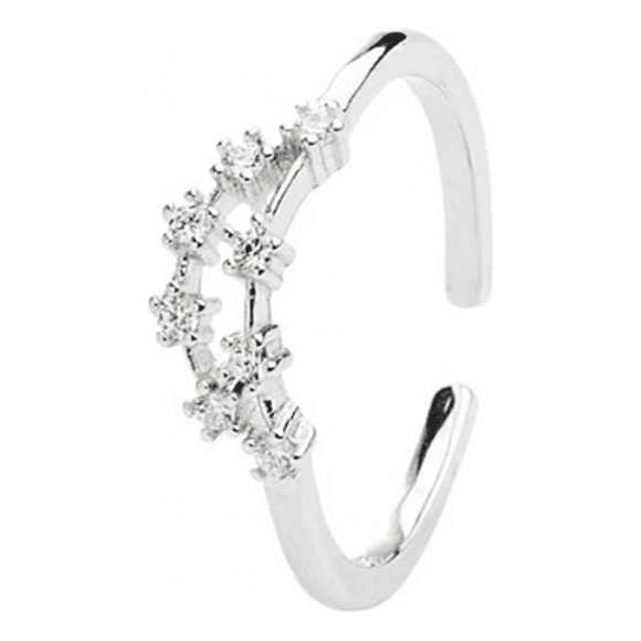Horoscope Ring 925 Sterling Silver Statement Ring for Women