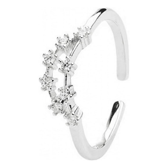 Horoscope Ring 925 Sterling Silver Statement Ring for Women