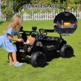 thumbnail image 5 of Farmdex 24V Ride on Car Truck, 2 Seater Electric UTV w/Remote Control, 21.5" Spacious Seat Ride on Toy for Kids Aged 3-10, Music, Storage, LED Light, Black, 5 of 10