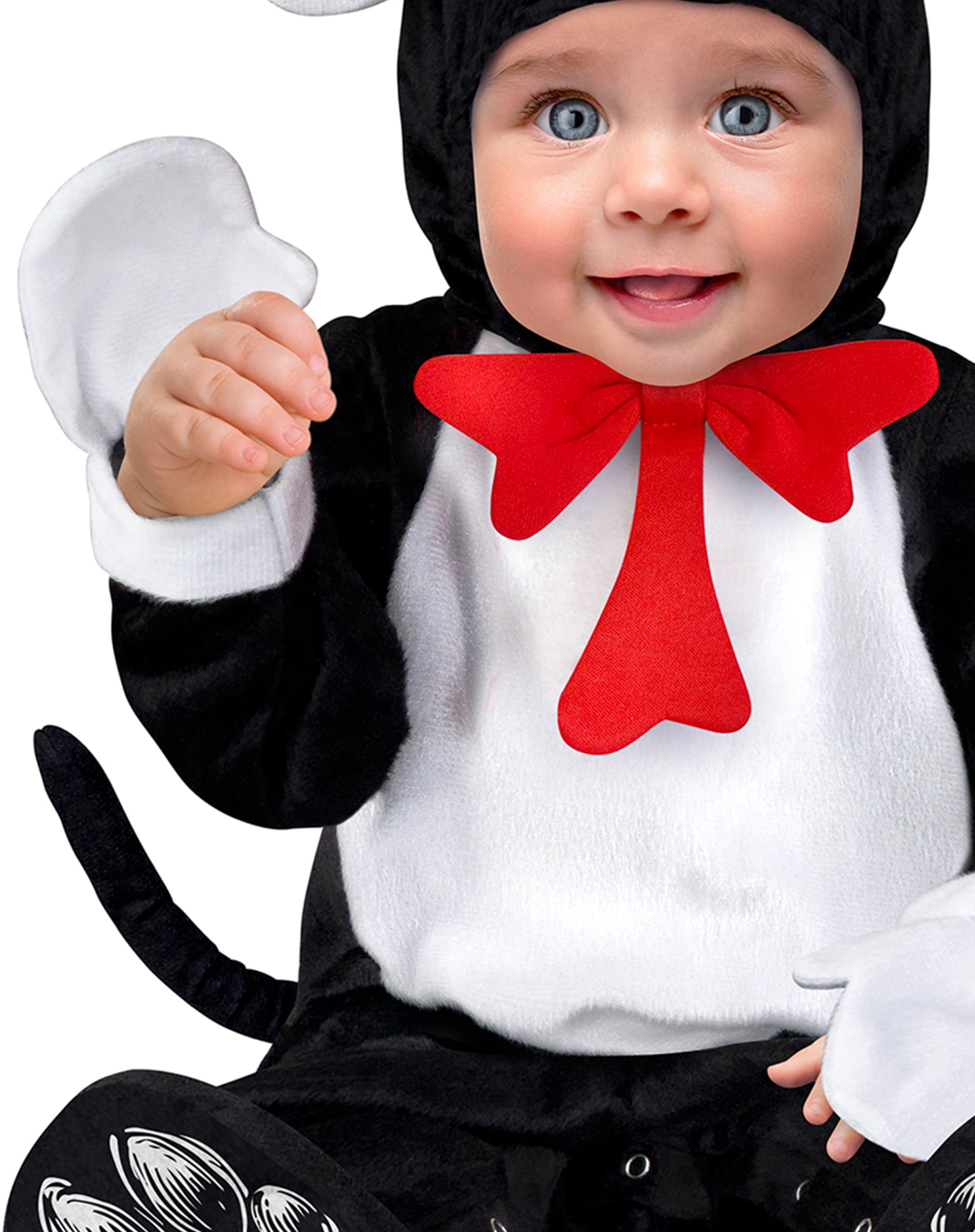 Dr.Suess Cat in the Hat 4pc Halloween Costume for Infants, Size 0-6M, by Inspirit, Free Frame Worthy 4x6 Print