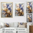 thumbnail image 4 of Designart "Elegance In A Gilded Bouquet Of Pansies" Pansies Floater Framed Canvas Art Print, 4 of 5