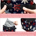 thumbnail image 4 of Snowflake Foldable with Lid Leak-Proof Hanging Storage Bag Mini Trash Can Car Trash Bin Trash Can for Car, 4 of 6
