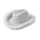 thumbnail image 1 of Sombrero de vaquera rosa con boa de plumas, ala de plumas esponjosas, sombrero de vaquero de tamaño adulto para fiesta de disfraces de despedida de soltera, 1 of 5