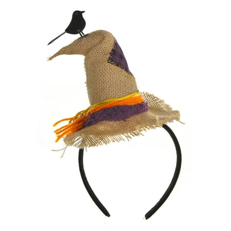 Scarecrow Hat Headband, Halloween Costume Accessory, Burlap, 6