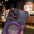 thumbnail image 4 of for iPhone 14 Pro Max Case Magnetic Build-in Stand with Camera Lens Protection MagSafe Shockproof Soft Protective Slim Phone Case Cover for iPhone 14 ProMax Case 6.7 Inch - Clear Purple, 4 of 12