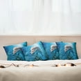 thumbnail image 3 of Ambesonne Fish Throw Pillow Cover 4 Pack, Dolphin in Ocean Marine, 20", Blue Grey, 3 of 6