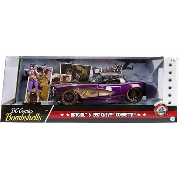 Jada 1 24 DC Comics Bombshells 1957 Chevy Corvette w Batgirl