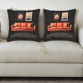 thumbnail image 3 of Set of 2 18x18in Throw Pillow Covers - Modern Geometric Pattern & Solid Color for Couch Bed Car - Stylish Cushion Cases, 3 of 8