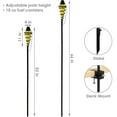 thumbnail image 3 of Sunnydaze Outdoor Adjustable Height Glass and Metal Swirl Patio and Lawn Torch Set - Yellow - 2pk, 3 of 10