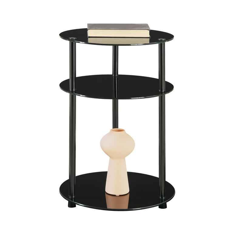 Convenience Concepts Designs2Go Classic Glass 3-Tier Round Table