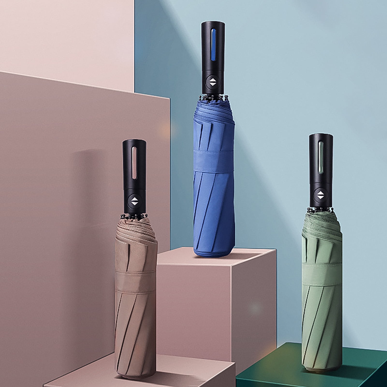 TOPOINT Umbrella Windproof Travel Umbrella Wind Resistant, Light