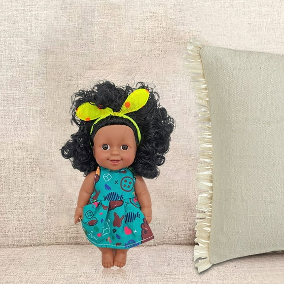 Clearance! 2025 Black Baby Dolls African American Doll Black Dolls 7'', Baby Dolls for 3 Year Old Girls,Soft Doll for Girls Stuffed Plush Doll for Girl