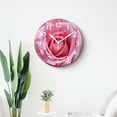 thumbnail image 4 of 12 Inch Wall Clock Battery Operated Silent Clock Decorative for Office, Kitchen, Outdoor, Living Room，Close Up of Beautiful Rose Petals Exquisite Art, 4 of 4