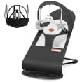 thumbnail image 1 of Asiento portátil Baby Bouncer HKAI de 0 a 18 meses con 3 modos, gris oscuro, 1 of 6