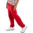 thumbnail image 3 of Vibes Men Fleece Sweatpants Elastic Leg Red 3X-Large, 3 of 6