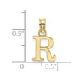 thumbnail image 3 of Diamond2Deal 14K Yellow Gold Block Letter R Initial Pendant for Women, 3 of 6