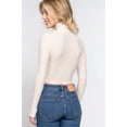 thumbnail image 4 of Long Slv Turtle Neck Rib Crop Knit Top, 4 of 5