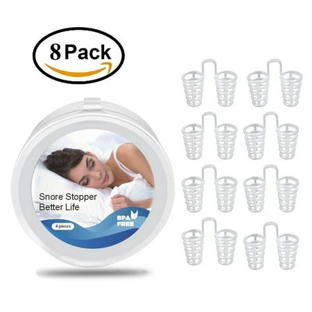 Anti Snoring Solutions – Best Anti Snoring Devices – Stop Snoring Solution Anti Snore Device – Anti Snore Stopper Nasal Dilators - Snore Stopper Set-8 (Best Cure For Snoring)