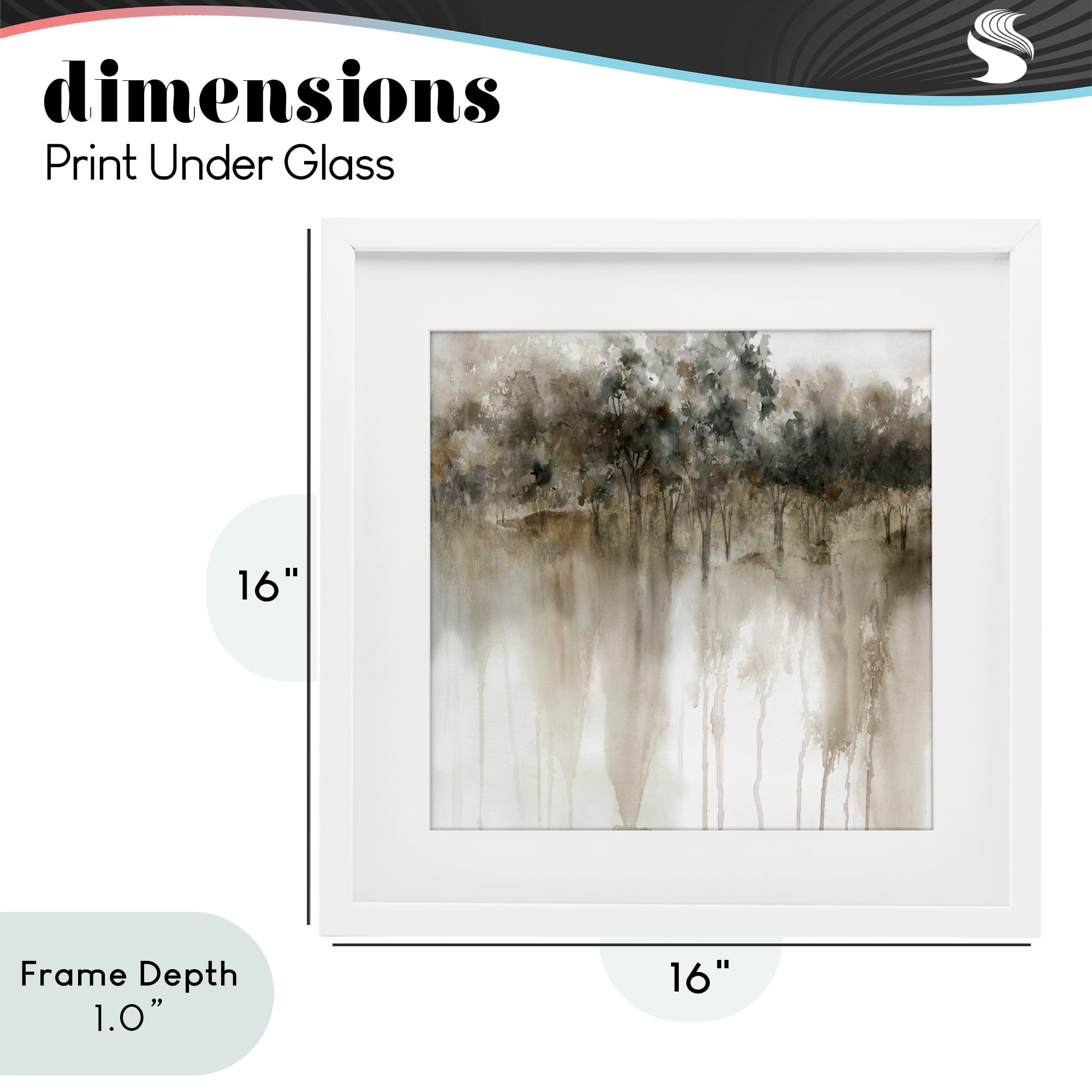 Stupell Industries Forest Edge Illusion White Framed Print Under Glass, design by Carol Robinson