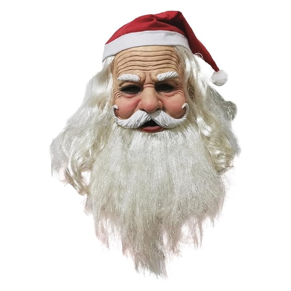 Christmas Latex Mask Full Santa Claus Mask Realistic Latex Adult Costume Mask