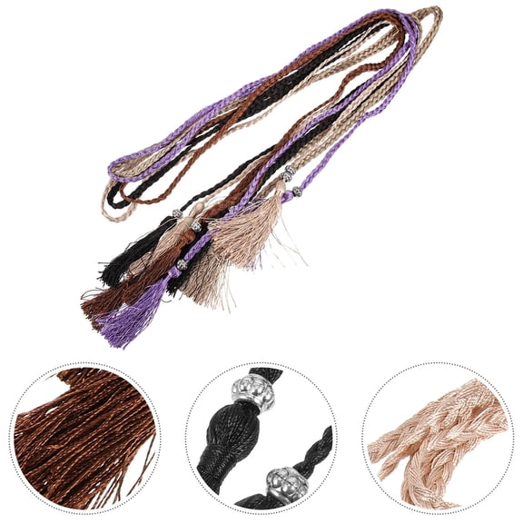 OUNONA 5 Pcs Waist Chain Wide Stretchy Belts for Women Skirts Buckle 's