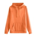 thumbnail image 5 of Plain Hoodies for Women Long Sleeve Drawstring Loose Casual Hooded Sweatshirt with Pockets Pullover Tops Fall Winter Clothes, 5 of 5