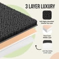 thumbnail image 3 of Alfombra de baño ITSOFT de microfibra afelpada, gris oscuro, 56 x 36 cm, 3 of 5
