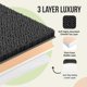 thumbnail image 3 of Alfombra de baño ITSOFT de microfibra afelpada, gris oscuro, 56 x 36 cm, 3 of 5