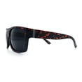thumbnail image 6 of Classic Manly Rectangular Sporty Wrap Biker Style Plastic Sunglasses Tortoise - Black, 6 of 8