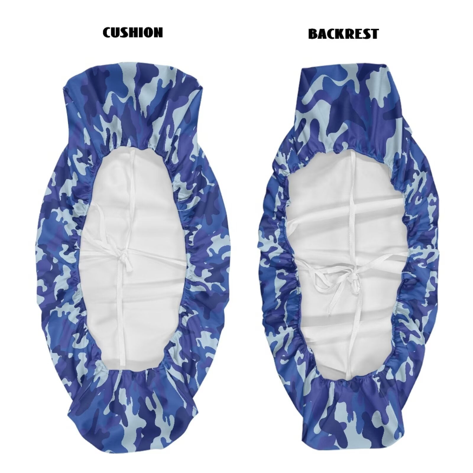 Yuyamidu Blue Camouflage UTV Seat Cover Full Protection Camo Mule Bench Seat Cover Comfort Anti Slip UTV Accessories Elastic Fabrics Compatible with Kawasaki Mule 3000 3010 3020
